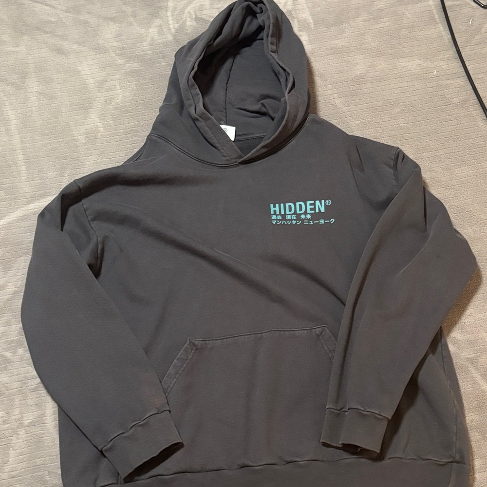 Hidden Charcoal Gray Men's Hoodie